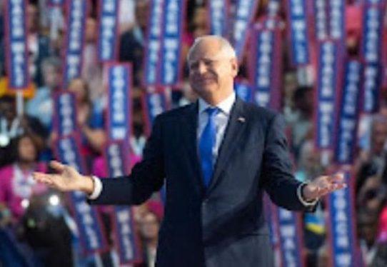 Tim Walz Accepts VP Nomination and Delivers “Pep Talk” to Rally Democrats